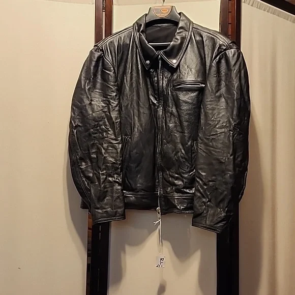Leather Motorcycle Jacket - Picture 1 of 7